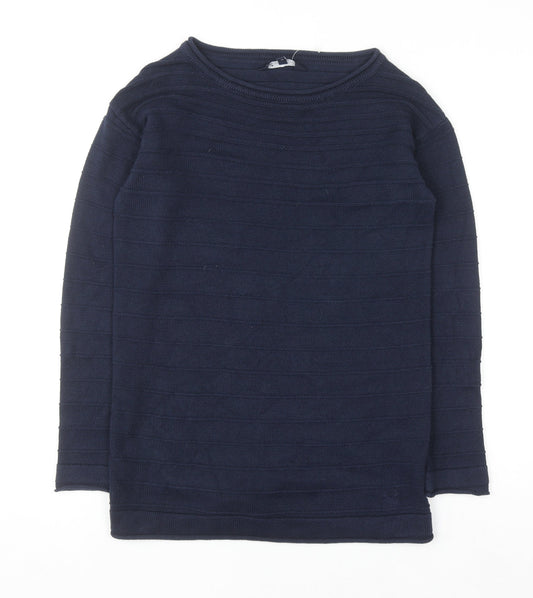 Womens UK Size 6 Crew Clothing Company Blue Pullover Jumper