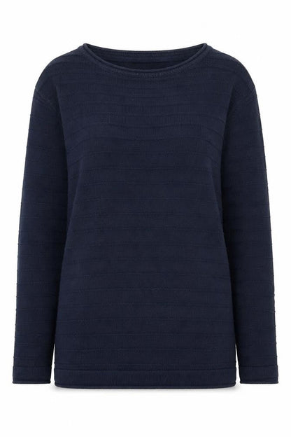 Crew Clothing Blue Cotton Blend Long Sleeve Jumper Size 6