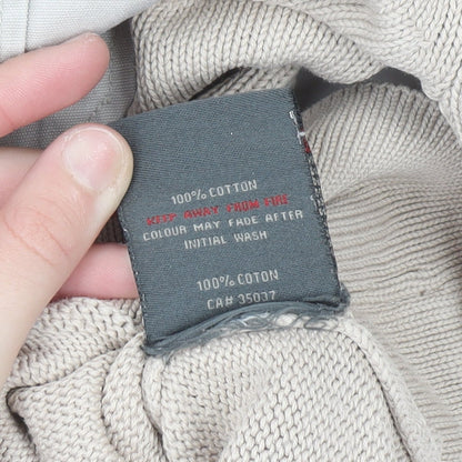 Mens UK Size S Duck and Cover Beige 1/4 Zip Jumper