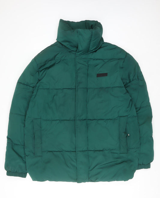 Womens UK Size M Michael Kors Green Puffer Jacket