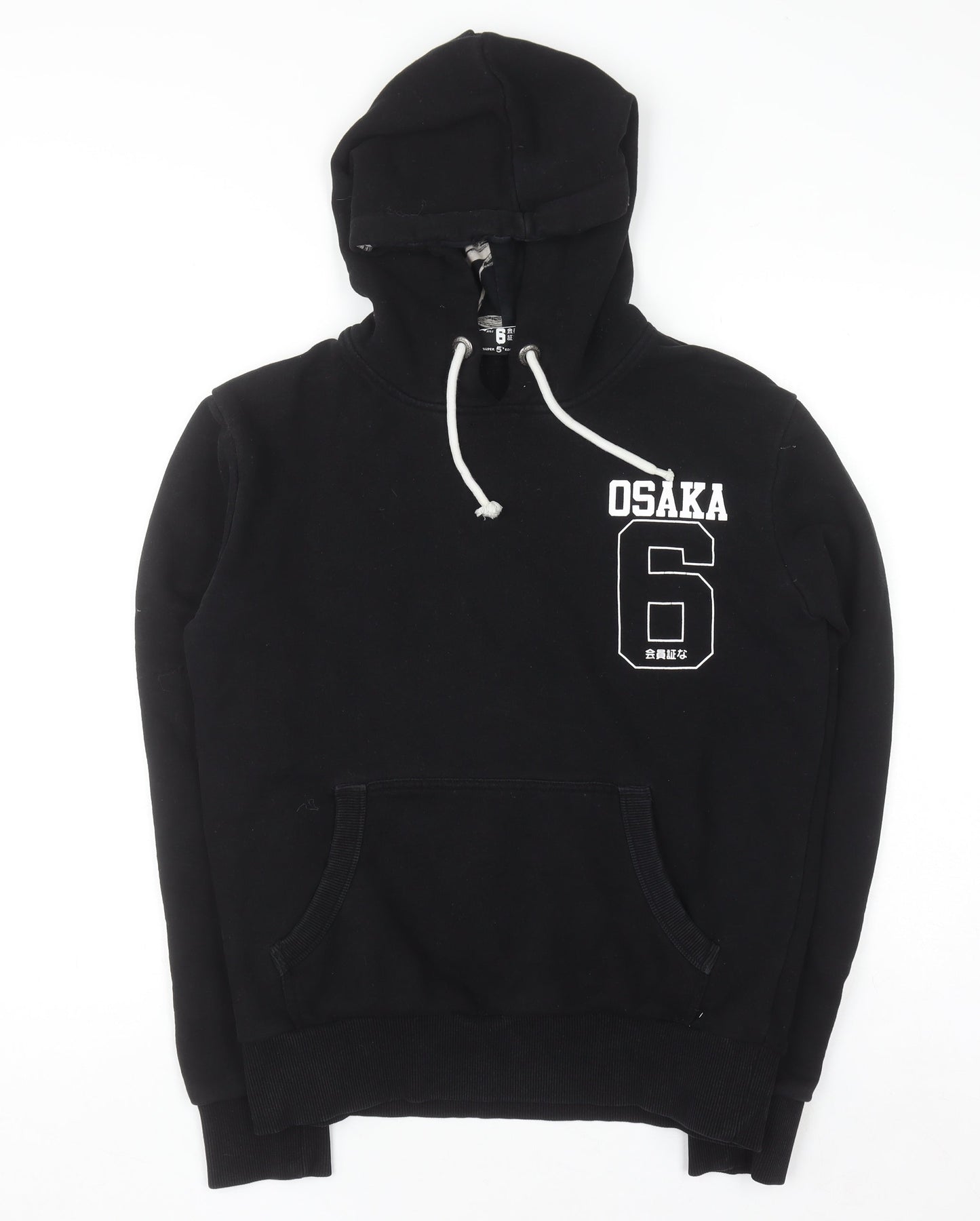 Mens UK Size S Superdry Black Pullover Hoodie