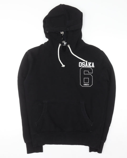 Mens UK Size S Superdry Black Pullover Hoodie