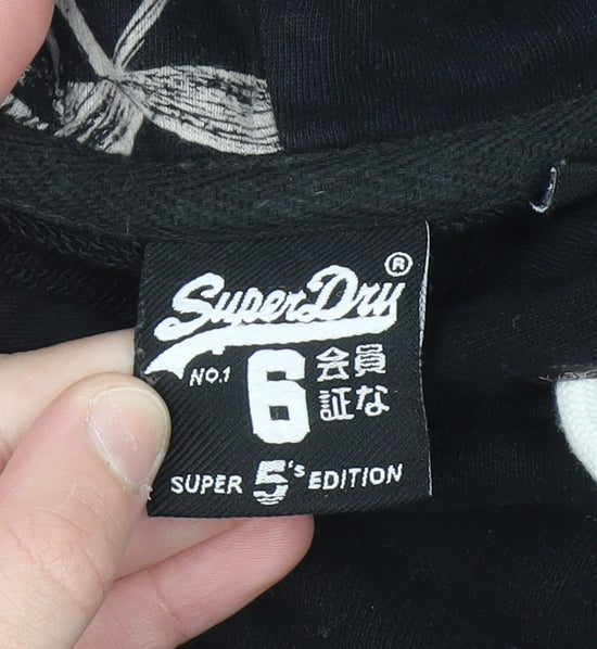 Mens UK Size S Superdry Black Pullover Hoodie