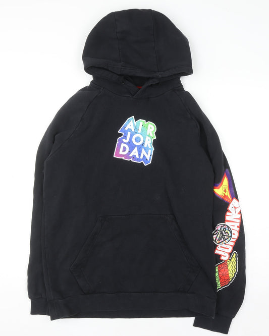 Mens UK Size M Jordan Black Pullover Hoodie