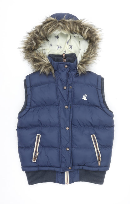 Womens UK Size 12 SoulCal & Co Blue Puffer Jacket