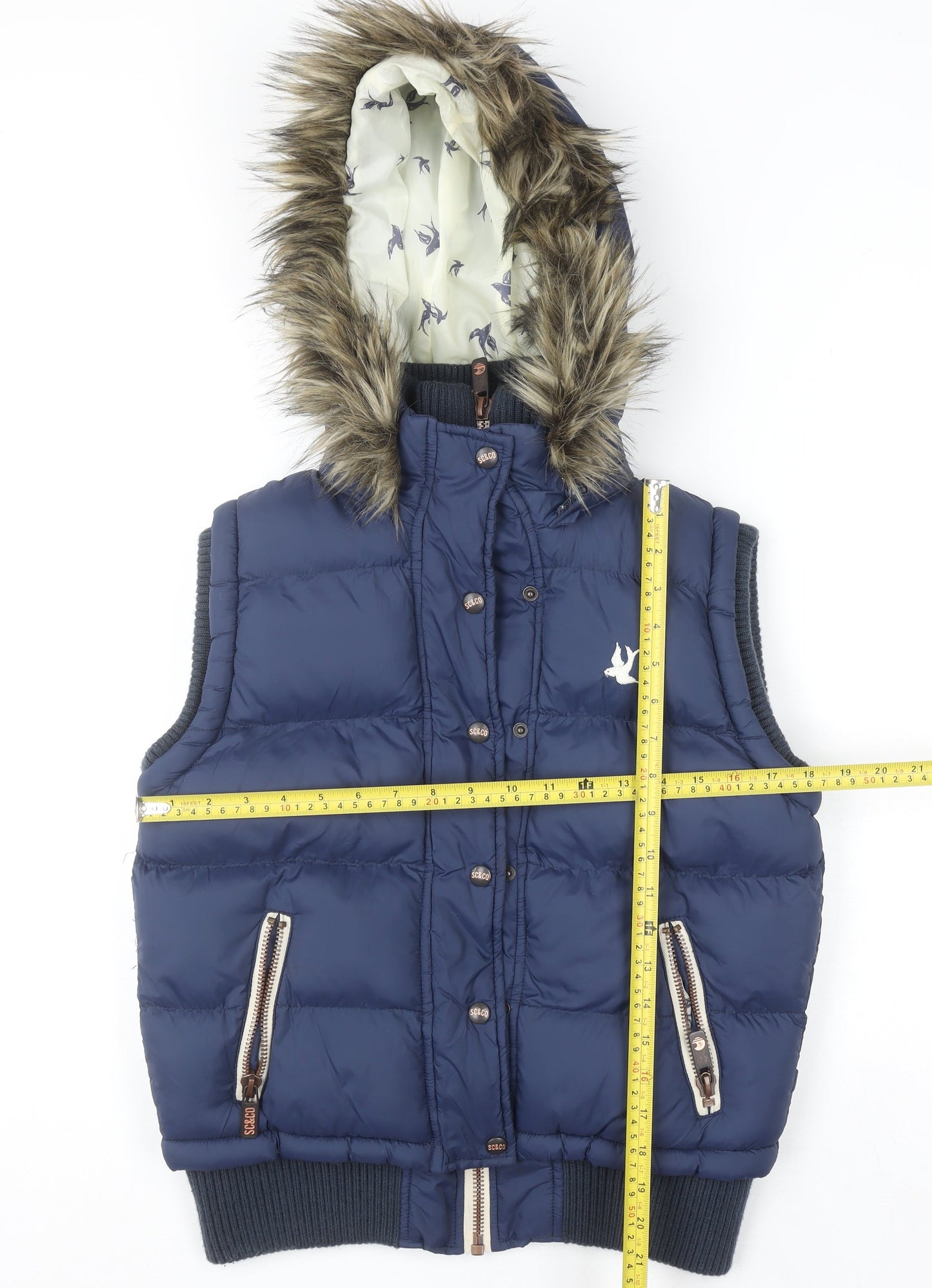 Womens UK Size 12 SoulCal & Co Blue Puffer Jacket