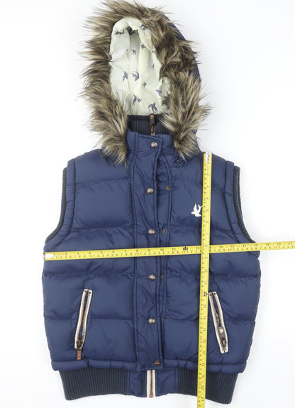 Womens UK Size 12 SoulCal & Co Blue Puffer Jacket