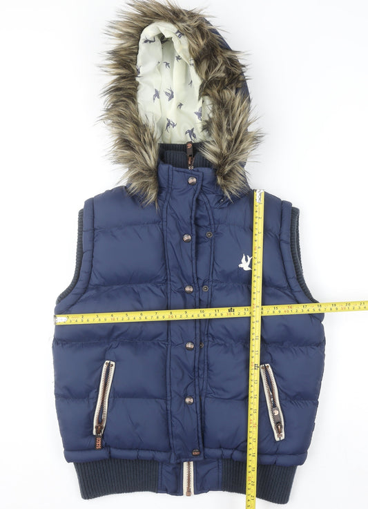 Womens UK Size 12 SoulCal & Co Blue Puffer Jacket