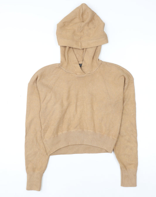 Womens UK Size XS Brave Soul Beige Pullover Hoodie