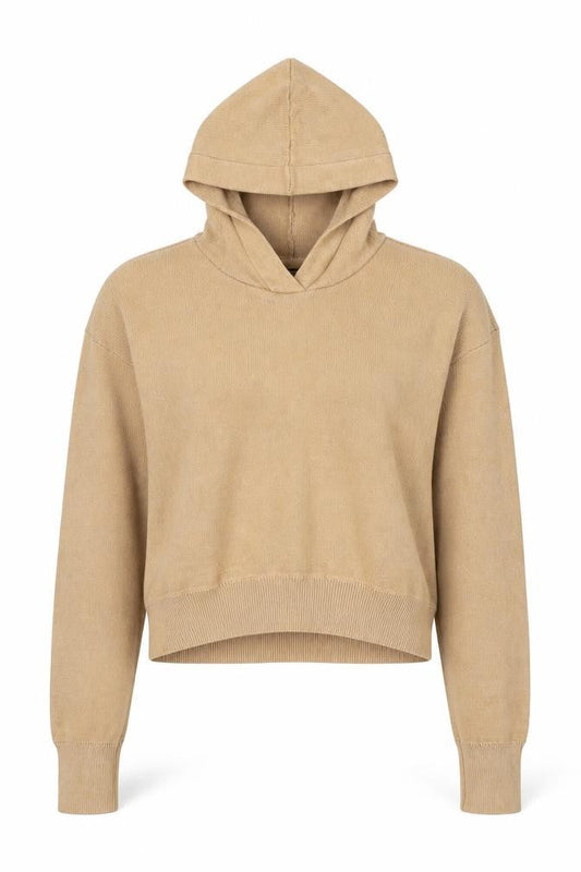 Womens UK Size XS Brave Soul Beige Pullover Hoodie