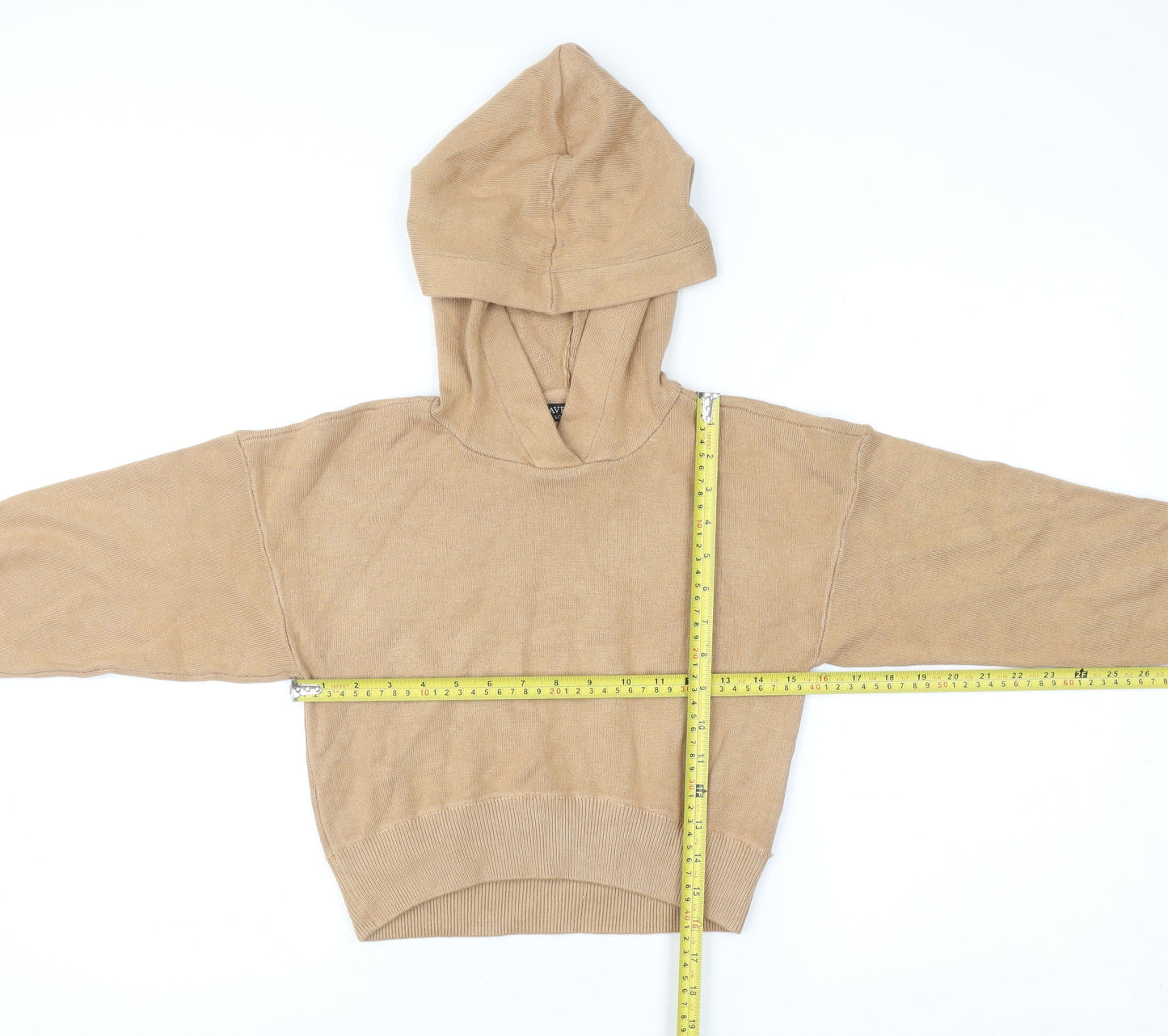 Womens UK Size XS Brave Soul Beige Pullover Hoodie