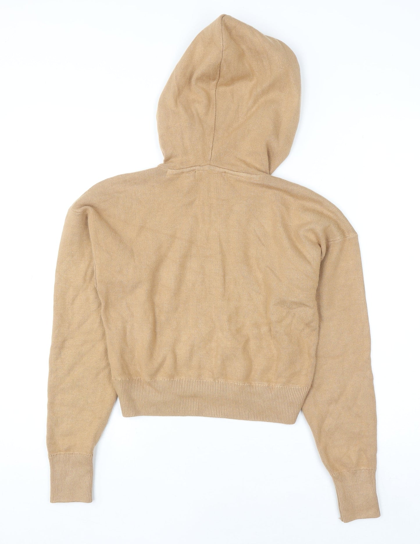 Womens UK Size XS Brave Soul Beige Pullover Hoodie
