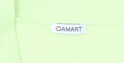 Damart Womens Green V-Neck Long Sleeve Knit Cardigan Size 14