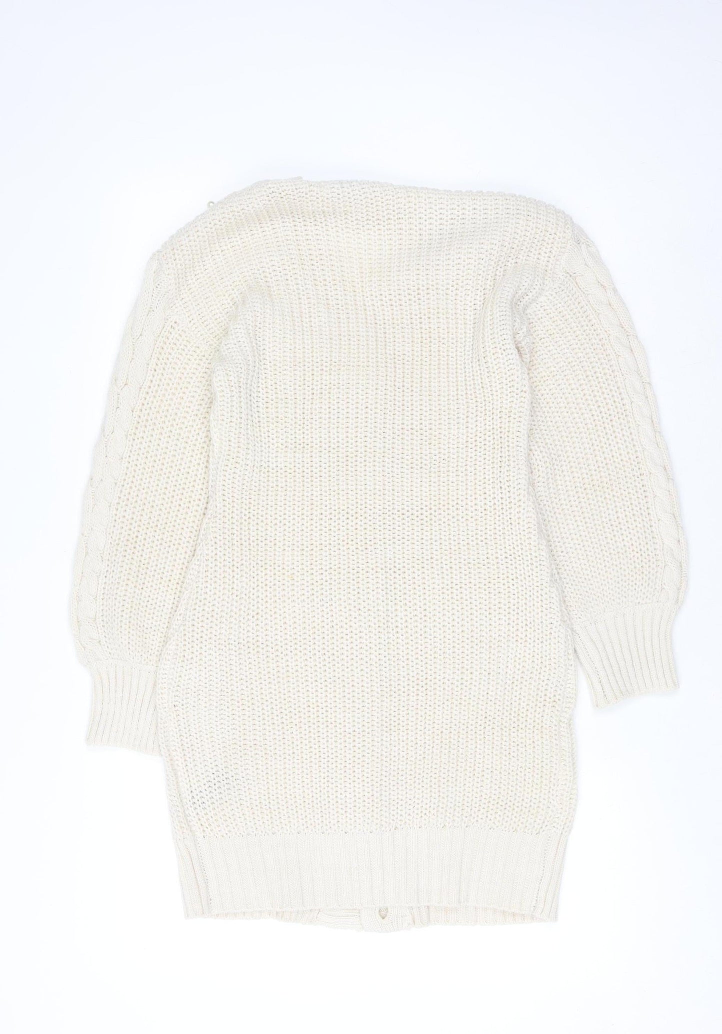 Womens UK Size 10 Very Ivory Cardigan Jumper