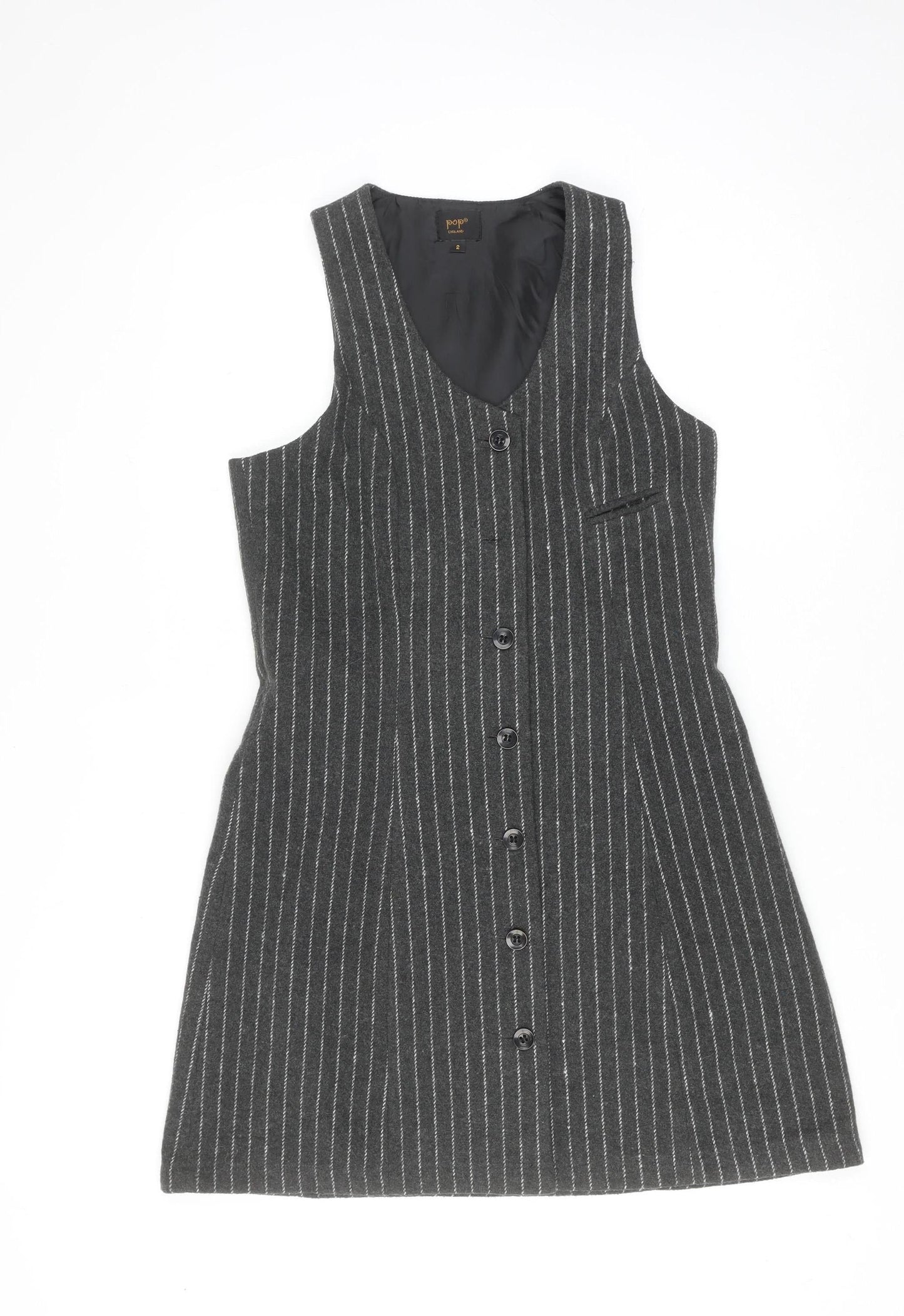 Womens UK Size 2 Pop England Pinafore/Dungaree Dress