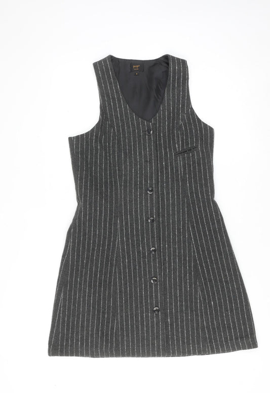 Womens UK Size 2 Pop England Pinafore/Dungaree Dress