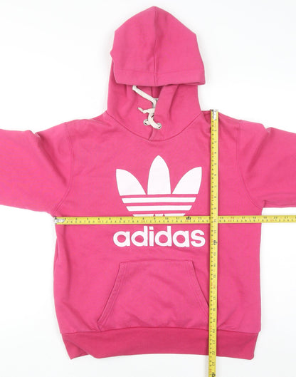 Womens UK Size M adidas Pink Pullover Hoodie