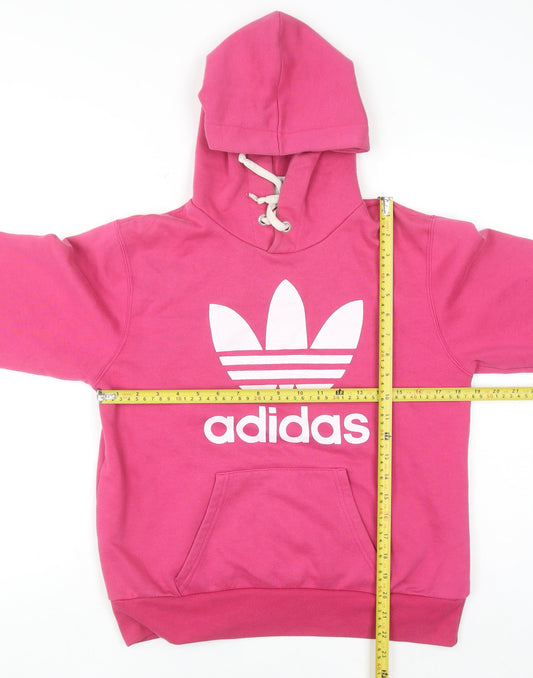 Womens UK Size M adidas Pink Pullover Hoodie