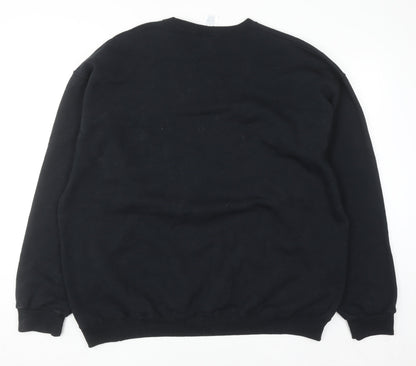 Mens UK Size 2XL JERZEES Black Pullover Sweatshirt