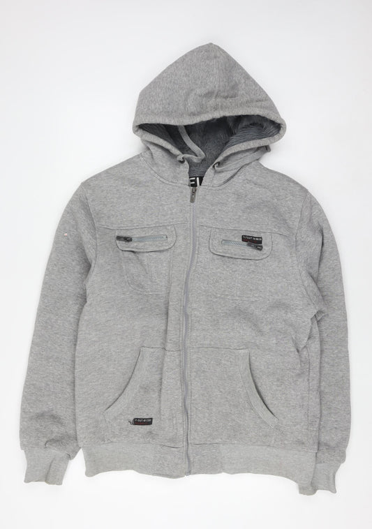 Mens UK Size L Fly Guy Grey WalkingGym & TrainingRunning & Jogging Jacket