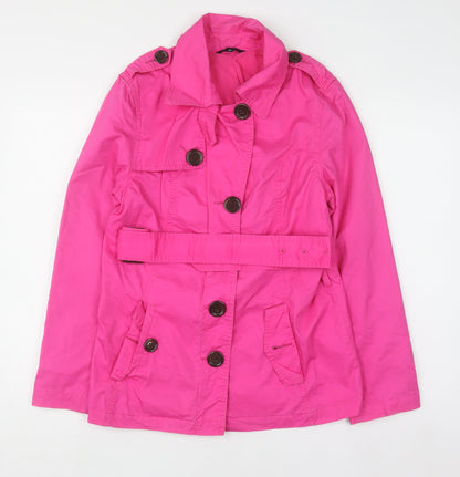 Womens UK Size 12 Marks and Spencer Pink Trench Coat