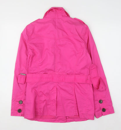 Womens UK Size 12 Marks and Spencer Pink Trench Coat