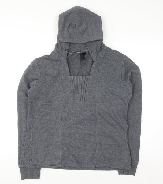 Womens UK Size 14 Golddigga Grey Pullover Hoodie