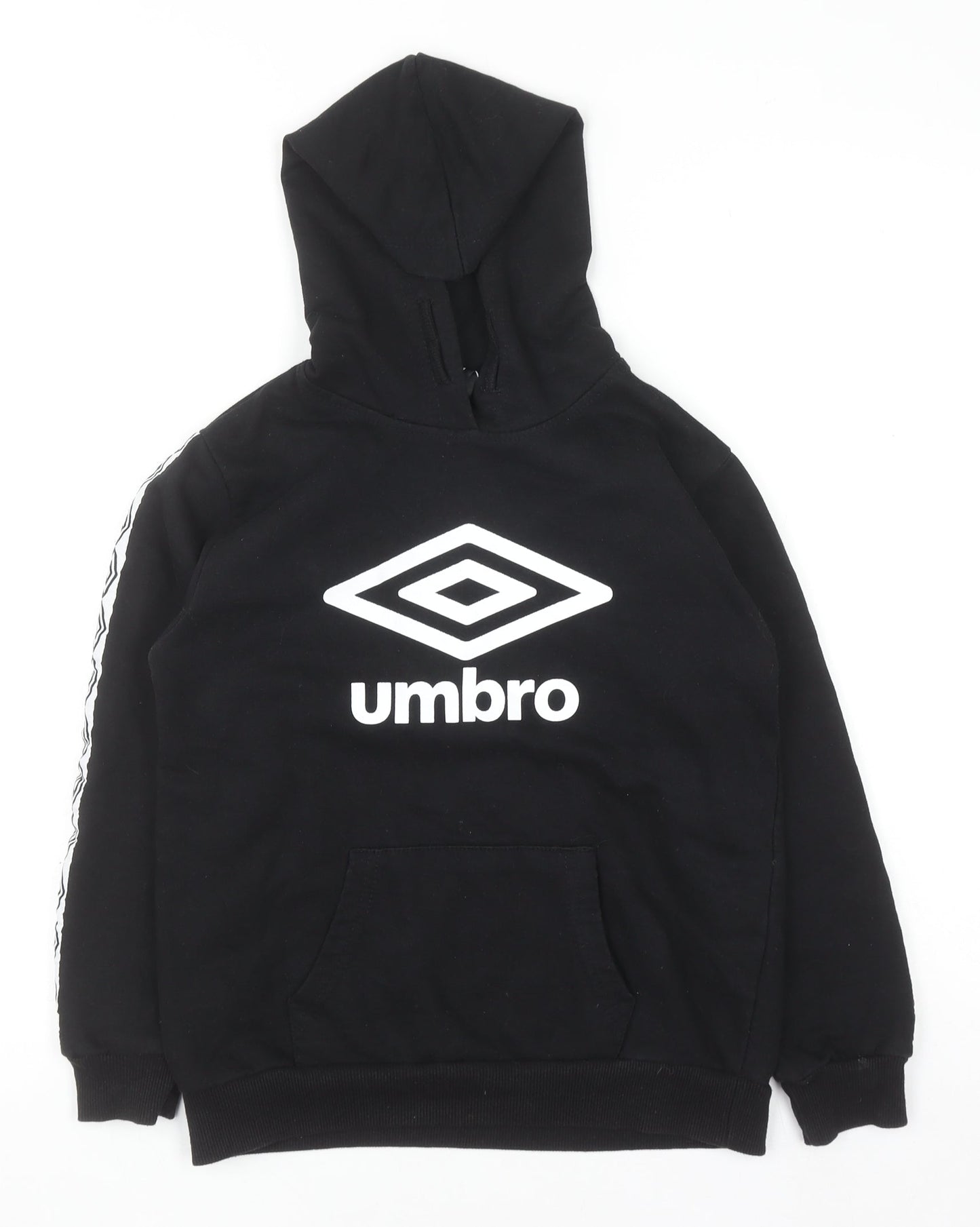 Boys UK Size 7-8 Years Umbro Black Pullover Hoodie