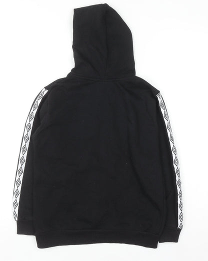 Boys UK Size 7-8 Years Umbro Black Pullover Hoodie
