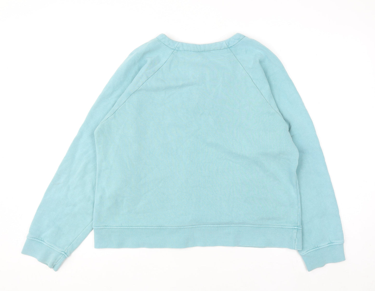 Mens UK Size L Orvis Blue Henley Sweatshirt