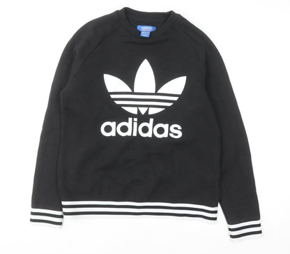 Womens UK Size 10 adidas Black Pullover Sweatshirt