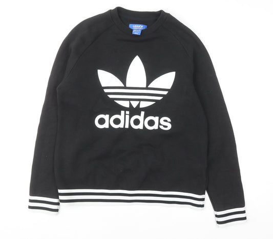 Womens UK Size 10 adidas Black Pullover Sweatshirt