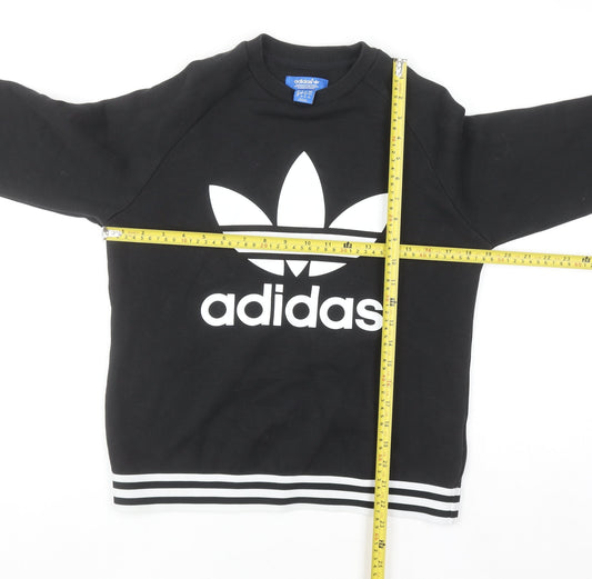Womens UK Size 10 adidas Black Pullover Sweatshirt