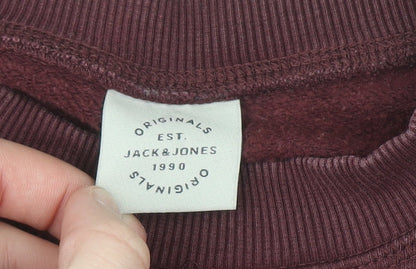 Mens UK Size S JACK & JONES Red Pullover Sweatshirt