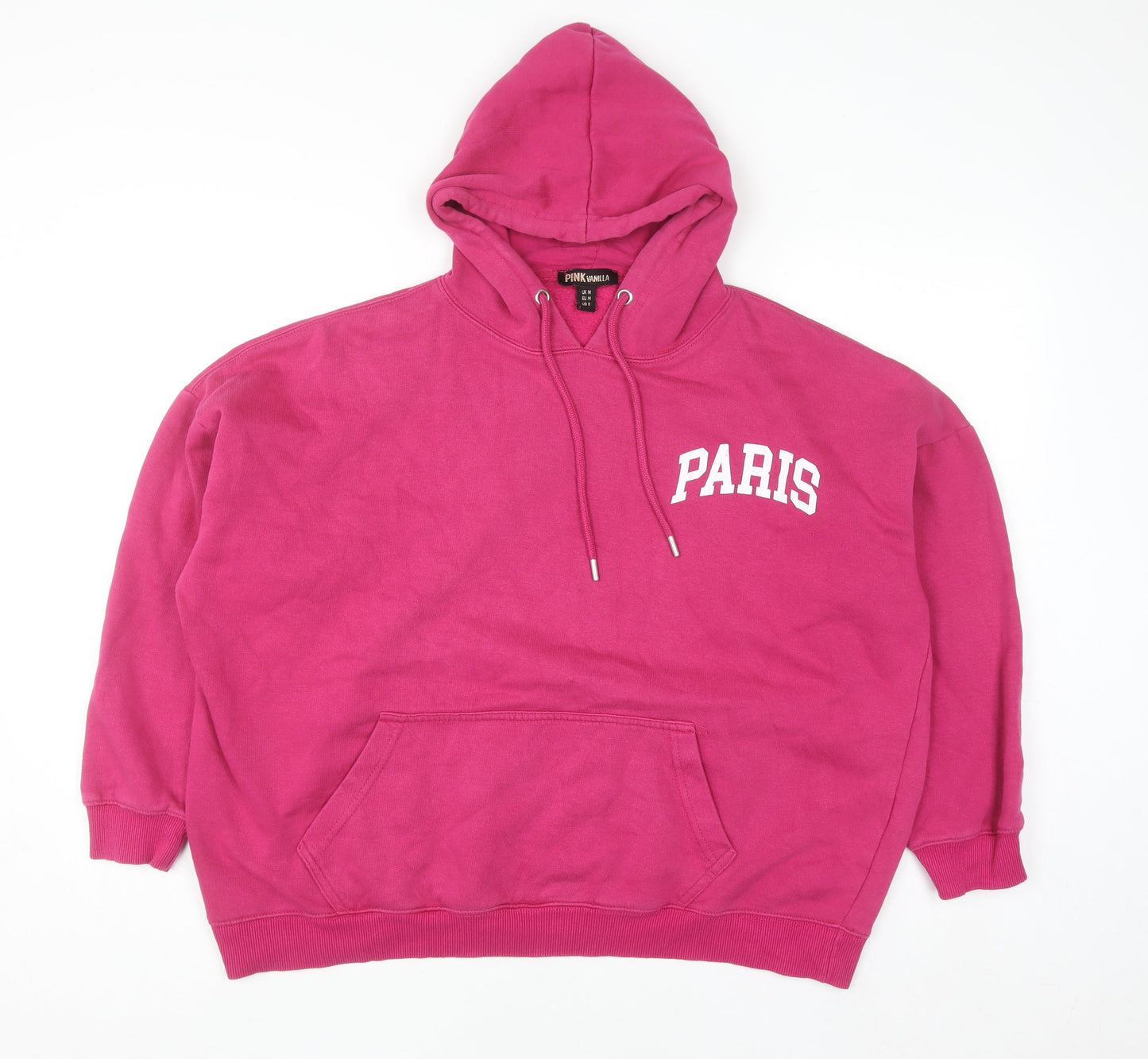 Womens UK Size M Pink Vanilla Pink Pullover Hoodie