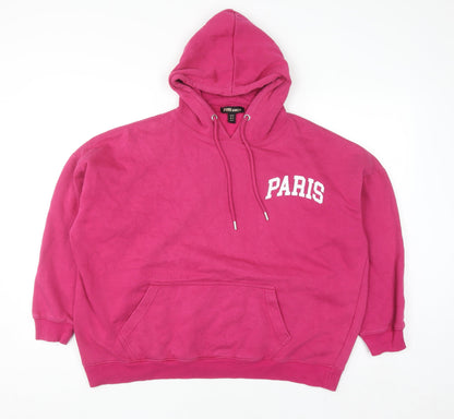 Womens UK Size M Pink Vanilla Pink Pullover Hoodie