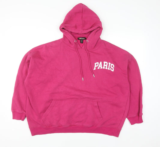 Womens UK Size M Pink Vanilla Pink Pullover Hoodie