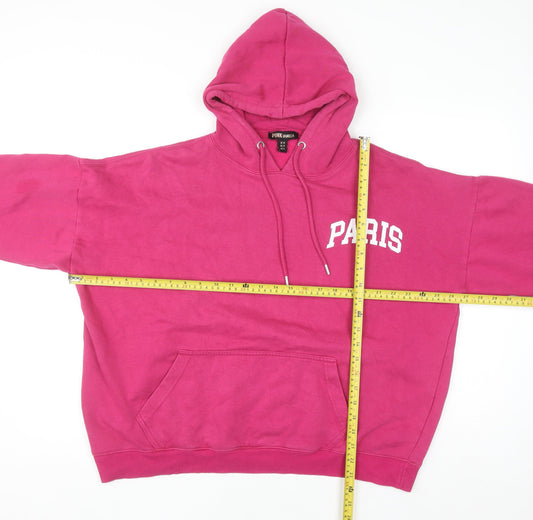 Womens UK Size M Pink Vanilla Pink Pullover Hoodie