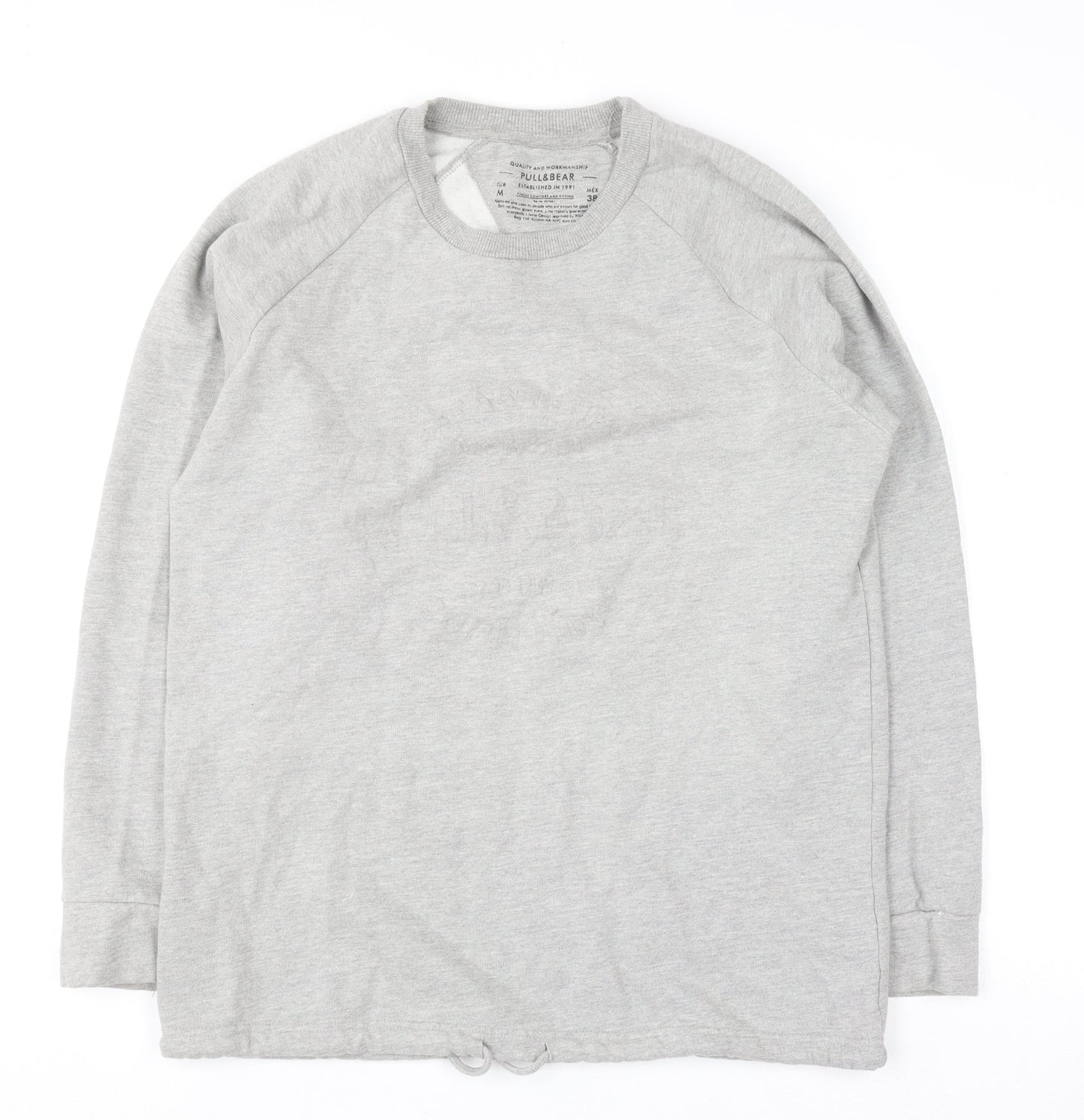 Womens UK Size 12 Pull&Bear Grey Pullover Sweatshirt