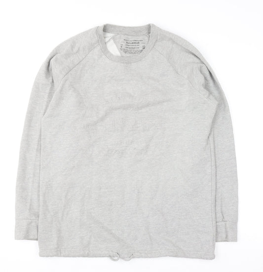 Womens UK Size 12 Pull&Bear Grey Pullover Sweatshirt