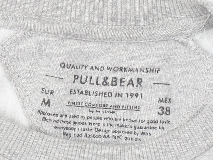 Womens UK Size 12 Pull&Bear Grey Pullover Sweatshirt