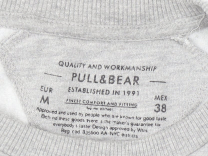 Womens UK Size 12 Pull&Bear Grey Pullover Sweatshirt