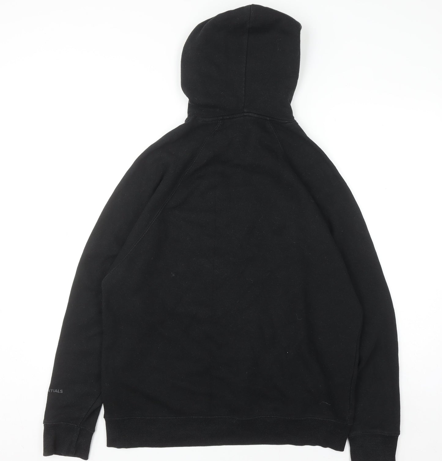 Mens UK Size S EKO Sustainable Essentials Black Pullover Hoodie