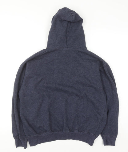 Womens UK Size M NYC Screen Printing Inc Blue Pullover Hoodie