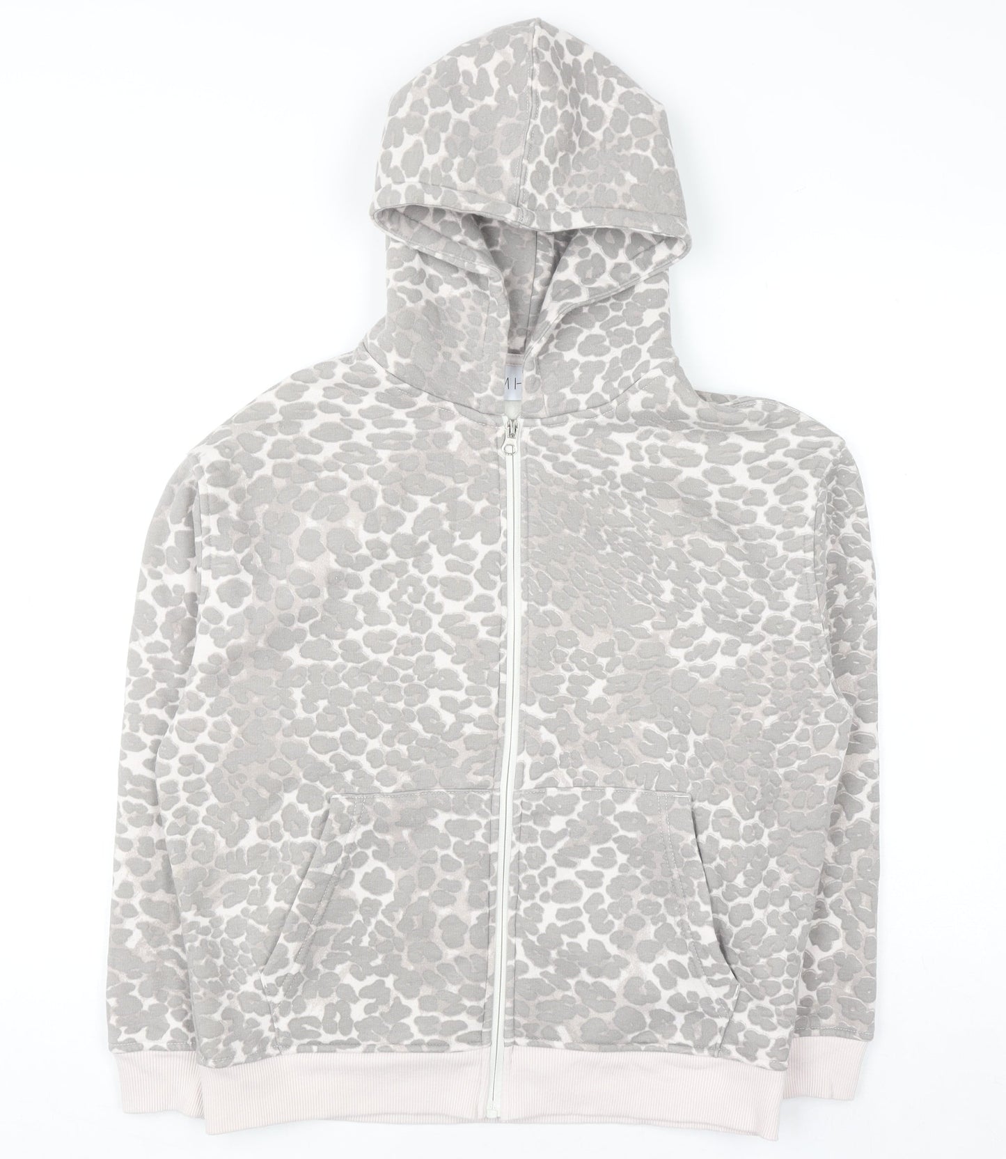 Womens UK Size 8 Miso Grey Full Zip Hoodie