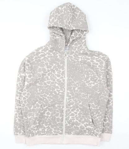Womens UK Size 8 Miso Grey Full Zip Hoodie
