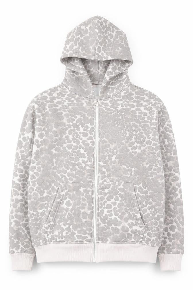 Womens UK Size 8 Miso Grey Full Zip Hoodie