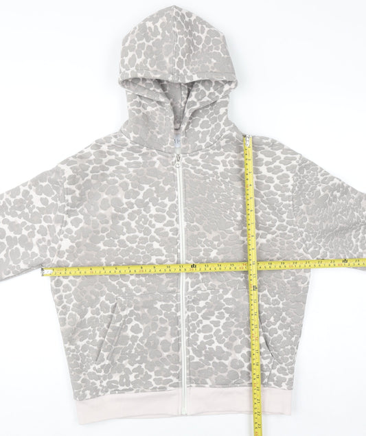 Womens UK Size 8 Miso Grey Full Zip Hoodie