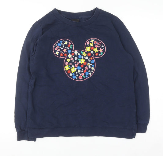 Womens UK Size 14 Disney Blue Pullover Sweatshirt