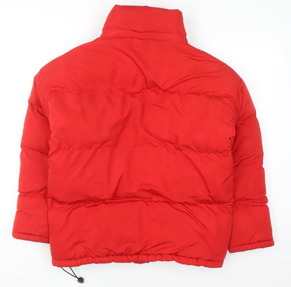 Womens UK Size 8 SikSilk Red Puffer Jacket